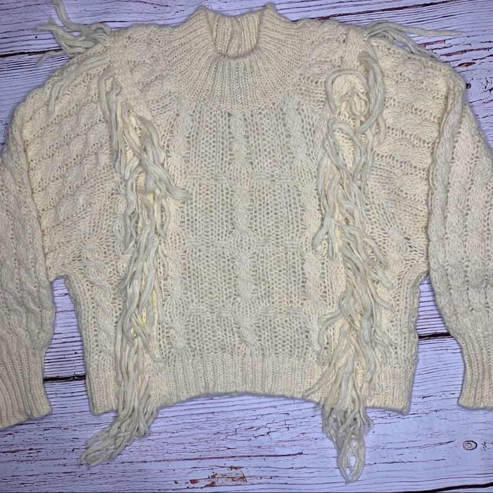 ASOS Cable Knit Fringe Sweater - Picture 8 of 15